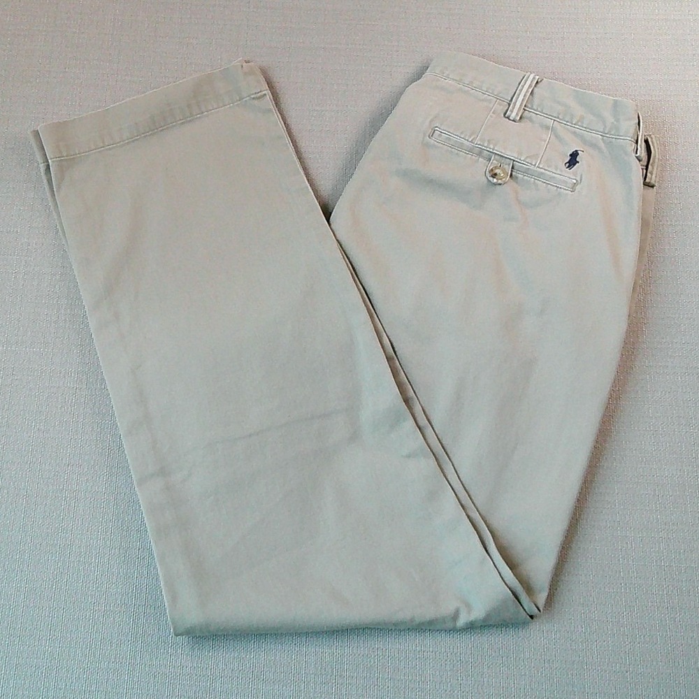Polo Ralph Lauren Chino Pants Mens 36/32 Khaki Classic Fit Cotton Twill